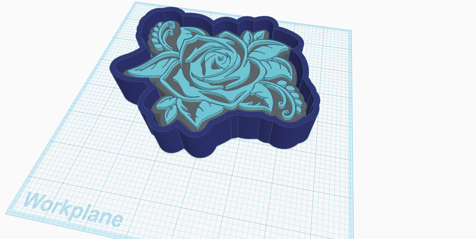 rose 1 flower pretty pedal plant love freshie mold 3D print model - Mito3D