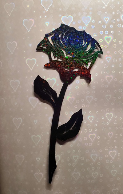 rose signet livre fleur plante train lire 3d print model - Mito3D