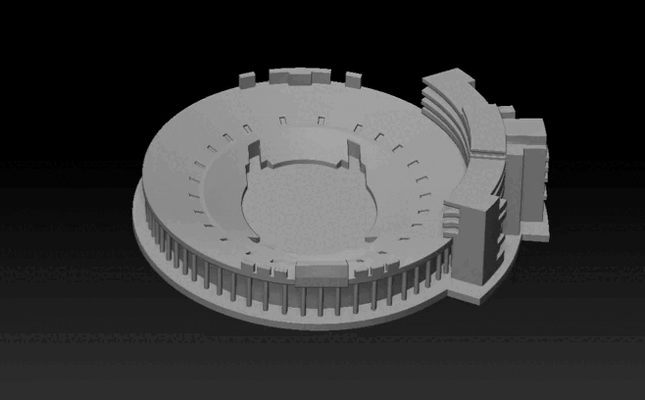 rosa cuenco estadio pasadena fútbol rugby americano 3d print model - Mito3D
