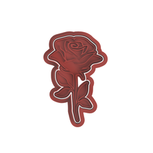 rosa biscotto taglierina fiore foglia foresta amore 3d print model - Mito3D