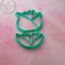 rose cookie cutter cutting cake cutters stamps cookiecutter frame clay flower bloom 3d print model - Mito3D
