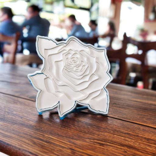 gül kurabiye kesici pul kesmek mutfak sevgili anneler gün anne güller çiçek 3d 2d Sanat hediye 3D print model - Mito3D