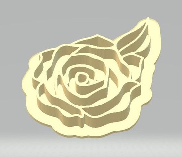 rose cutter marker - pink flower cutting stamp stamper cookies porcelain fondant cake bakery 3d print model - Mito3D
