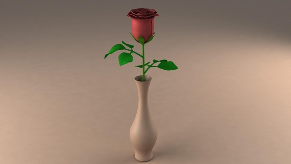 Rose Blume Kunst Modell stl Urlaub Geschenk 3d print model - Mito3D