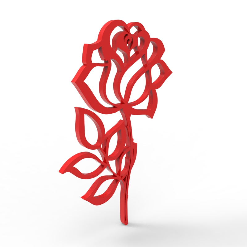 gül hediye Aşk Sanat logo dekor dekorasyon çiçek 3D print model - Mito3D