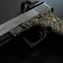 Rose glock 17 fmda outil armes feu 3d print model - Mito3D