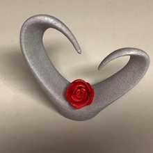 rose heart art valentine's day wedding birthday hearts valentinesday 3d print model - Mito3D