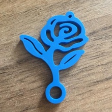 rose keychain jewelry decoration keyring 3d print model - Mito3D