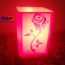 rose lithophane lamp home lithopane sketchup decor 3d print model - Mito3D