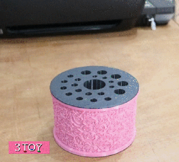 rosa organizzatore penna titolare supporto ufficio 3 giocattolo 3d print model - Mito3D