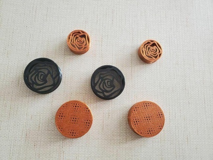 Rose bouchons Rose oreille jauges boucles d'oreilles bijoux 3d print model - Mito3D