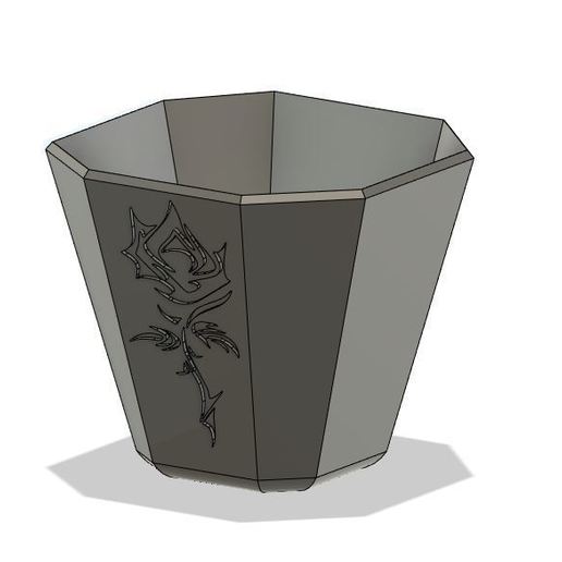 rose pot rubbish bin home rose pot rubbish bin garden 3D print model - Mito3D
