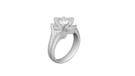 Rosa anillo joya collares colgante pendiente libra esterlina oro joyería llaveros pendientes esposas 3d print model - Mito3D