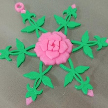 rose snowflake home 3d print model - Mito3D