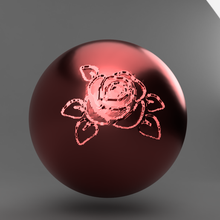 Rose sphère moule baignoire bombe solide shampooing savon presse Saint Valentin journée 3d print model - Mito3D