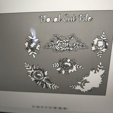 Rose pochoir 3d print model - Mito3D