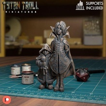 rose thorn - pre-supported art dnd presupported miniatures minis 32mm dungeons dragons girl boy creepy halloween 3d print model - Mito3D