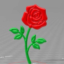 rose v2 stabile version unterstützt Dekor 3d print model - Mito3D