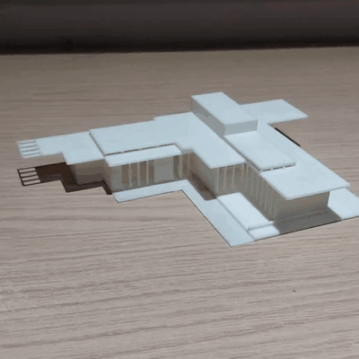 rosenbaum house wright architecture 3d print model - Mito3D