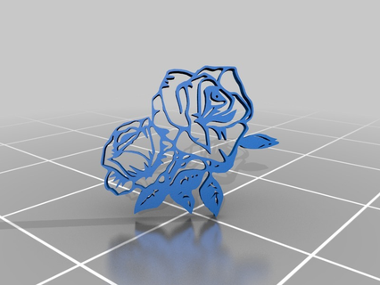 roses 2d art lithophanes 3d print model - Mito3D