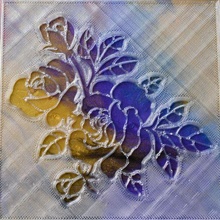 roses stencil airbrush 3d print model - Mito3D