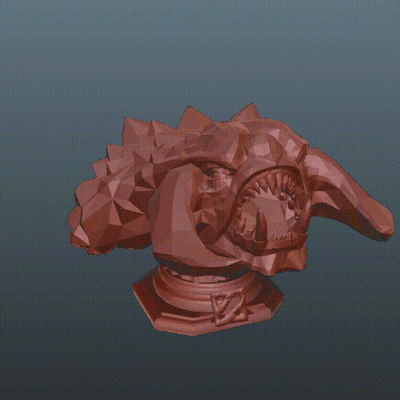 roshan buste jeu dota soupape vapeur monstre ancien fantaisie sombre 3d print model - Mito3D
