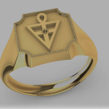 Rosenkreuzer-ring Schmuck ring 3d print model - Mito3D