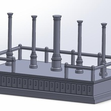 rostre imprial kaiserlichen Tribüne Architektur diorama Modell 3d print model - Mito3D
