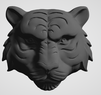 rosto Tigre tigre cara animal arte mascarar 3d brinquedo jardim zoológico selva safári 3d print model - Mito3D