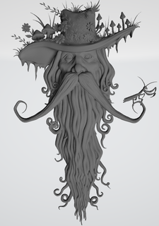 rosto mago del floresta bruxo cara arte mascarar mágico Magia 3d print model - Mito3D