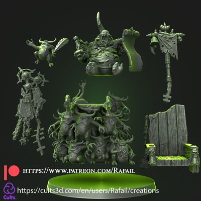 podridão homem jogos miniatura estatueta guerreiro corpo batalha arte 3d print model - Mito3D