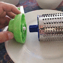 rotary cheese grater repair flute room replacement crank meshing vegetables rapper double helix 3d print model - Mito3D