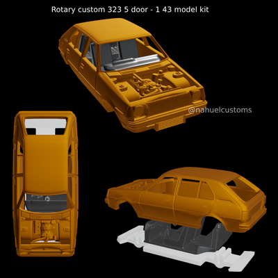 rotativo personalizadas 323 5 porta 1 43 modelo kit carro mazda familia glc 3d print model - Mito3D