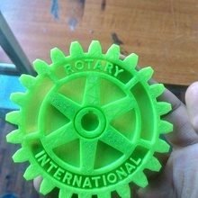 rotary international logo art club model mould mold 3d print model - Mito3D