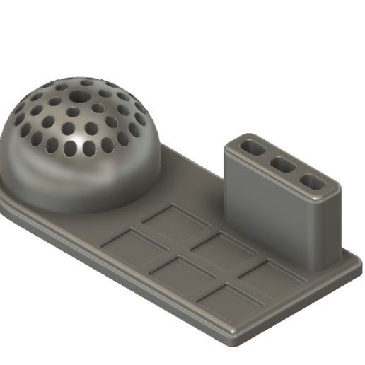 rotatif magnétique Tournevis grille morceaux pincettes outil bit vis supporter pince épiler organisateur 3D print model - Mito3D