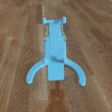 rotary phone holder support clip spring elastic mechanics coupler 3d print model - Mito3D
