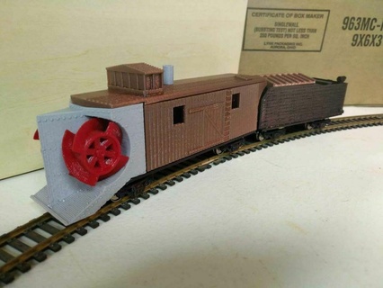 döner kar pulluk 187 ölçek ho ölçü model demiryolu tren trenler modeller 3d print model - Mito3D