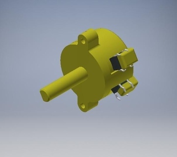 rotary switch 2 x 60 fsx p3d cockpit knob 3d print model - Mito3D