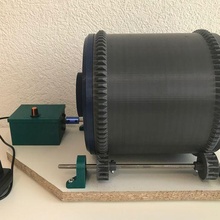 rotary tumbler tool drum gear grinder machine rock tools 3d print model - Mito3D