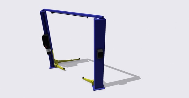 rotierend two post Wagen Aufzug verschiedene Diorama Rotoren 2 Post LKW 3d print model - Mito3D
