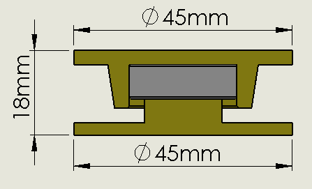 rotante base girevole cuscinetto rotazione 3d print model - Mito3D
