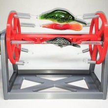 rotazione di lure pesca rack essiccazione strumento 3d print model - Mito3D