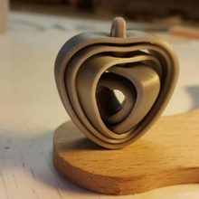 rotação de coração jóias 3d print model - Mito3D
