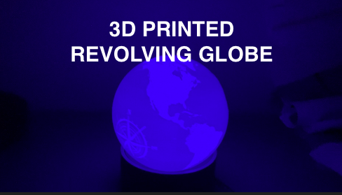 rotating lithophane globe 3d print model - Mito3D