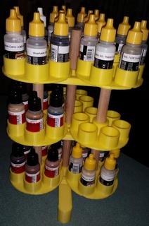 rotating paint stand 17ml bottles ammo mig art 3d print model - Mito3D