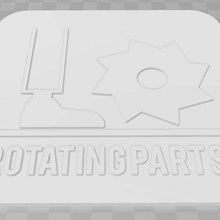 rotating parts signage art signs logos sign 3d print model - Mito3D