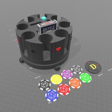 rotierende poker-Karussell Spiel Token poker-chips Karte psl 3d print model - Mito3D