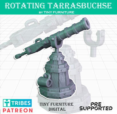 rotating tarrasbuchse medieval artillery game tabletop miniatures roleplaying fallout d&d dnd pathfinder rpg 3d print model - Mito3D