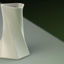 rotating vase home flower plant house eight manicerom flowerpot 3d print model - Mito3D