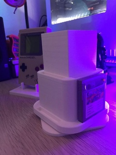 rotatorisch Spiel Junge Patrone Anzeige Turm Patronen Halter Unterstützung Game Boy Farbe Tasche Nintendo Video Spiele Konsolen Gaming 3d print model - Mito3D